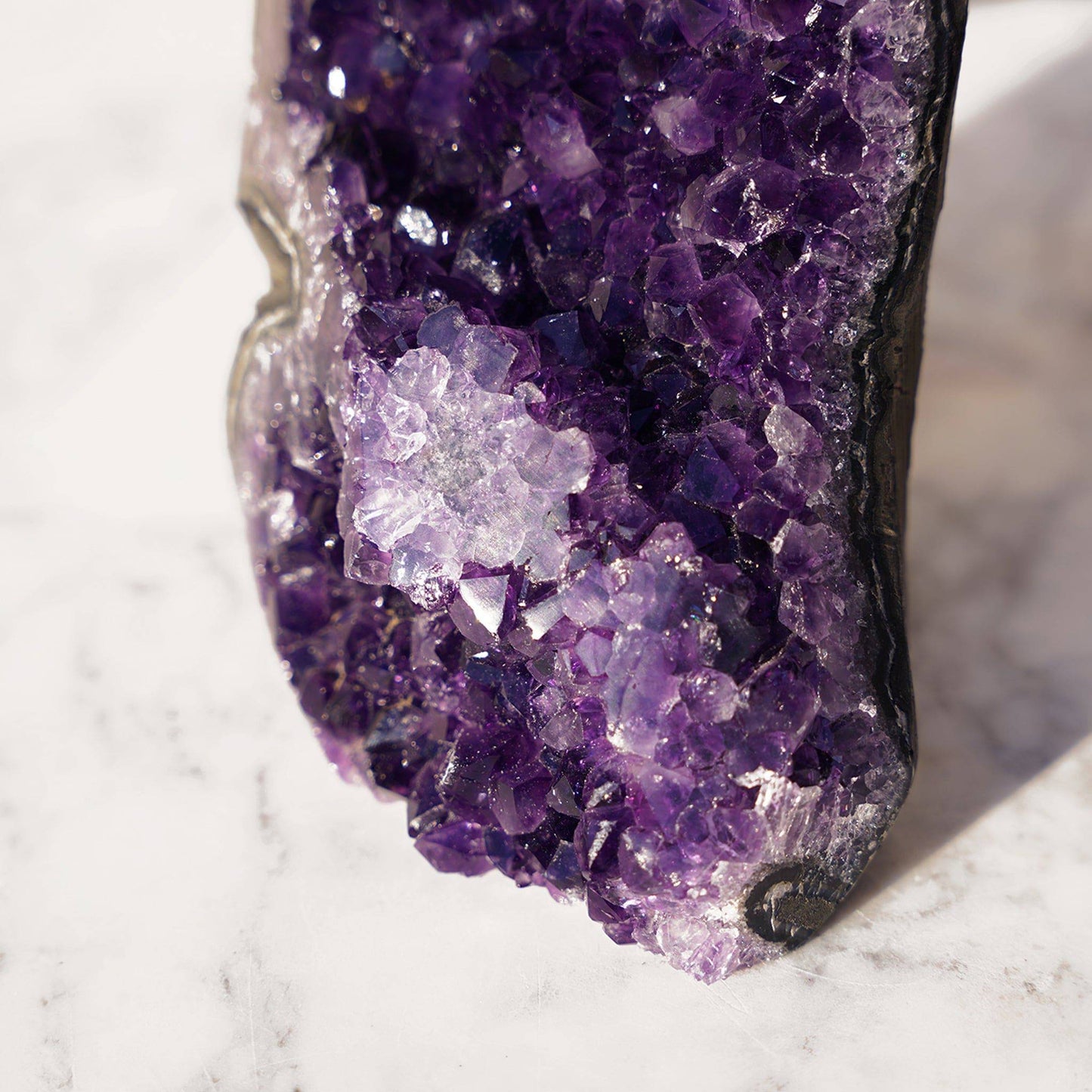 SIRIUS Rare shape amethyst geode for sale from Uruguay - Deepest Earth