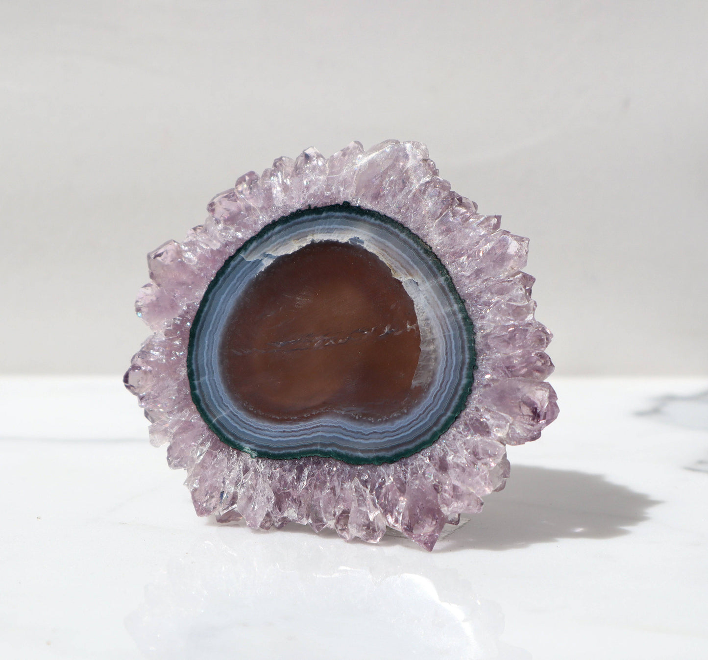 Rare Amethyst Stalactite Slice High Quality - Deepest Earth