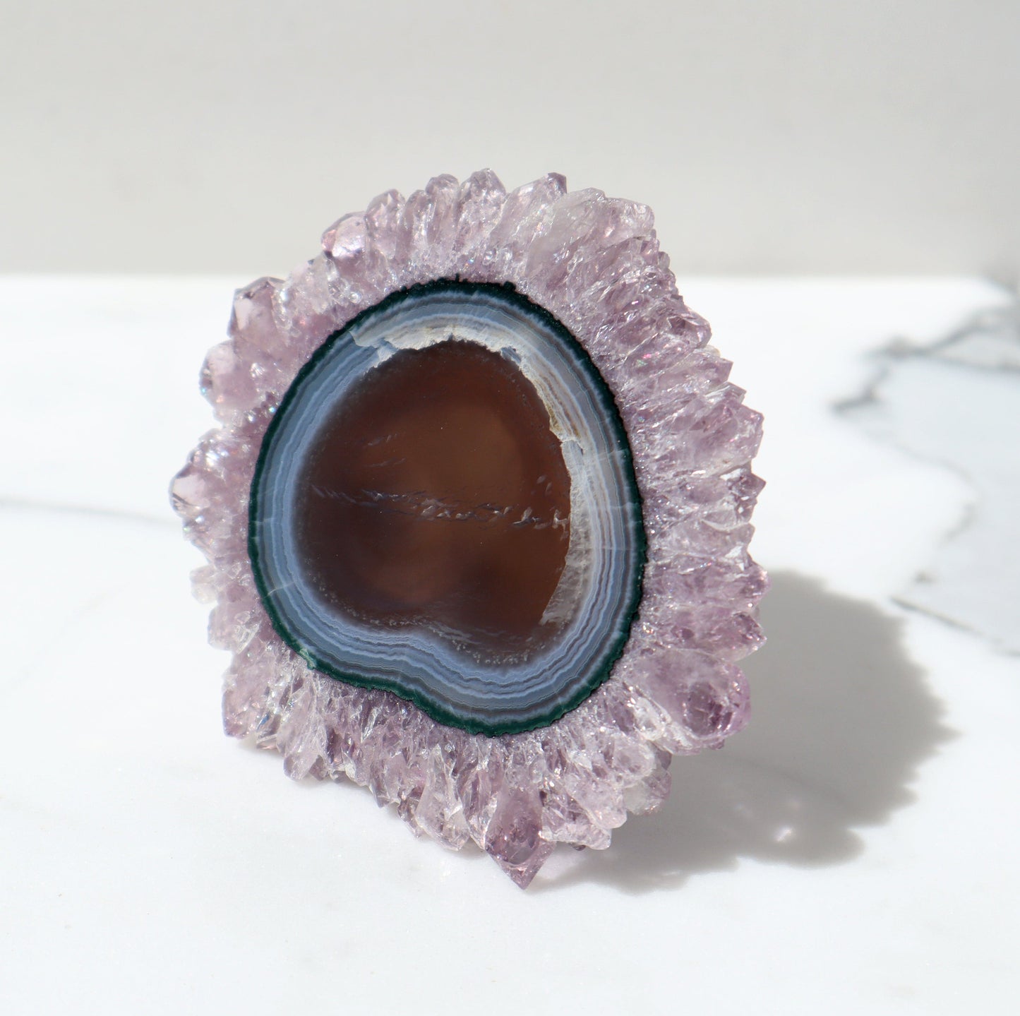 Rare Amethyst Stalactite Slice High Quality - Deepest Earth