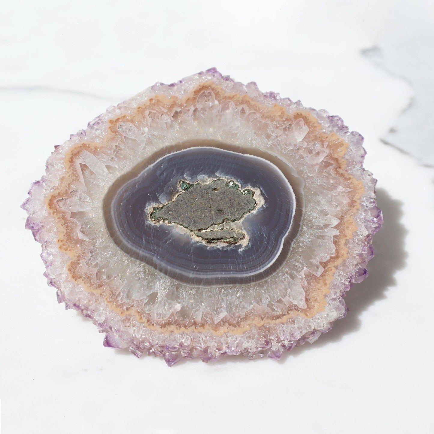 AGATE AND QUARTZ STALACTITE EYE - Deepest Earth