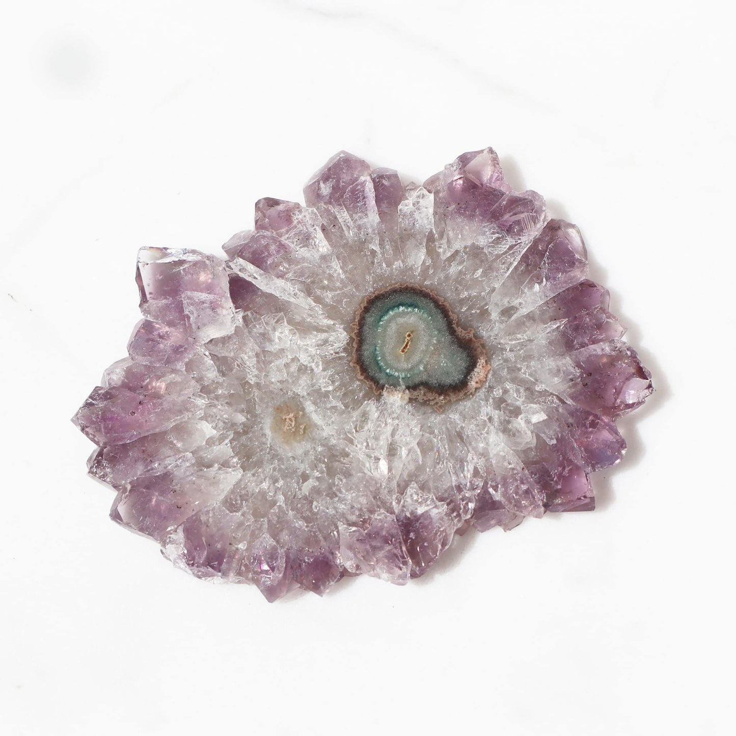 Amethyst Stalactite Slice Crystals Flower
