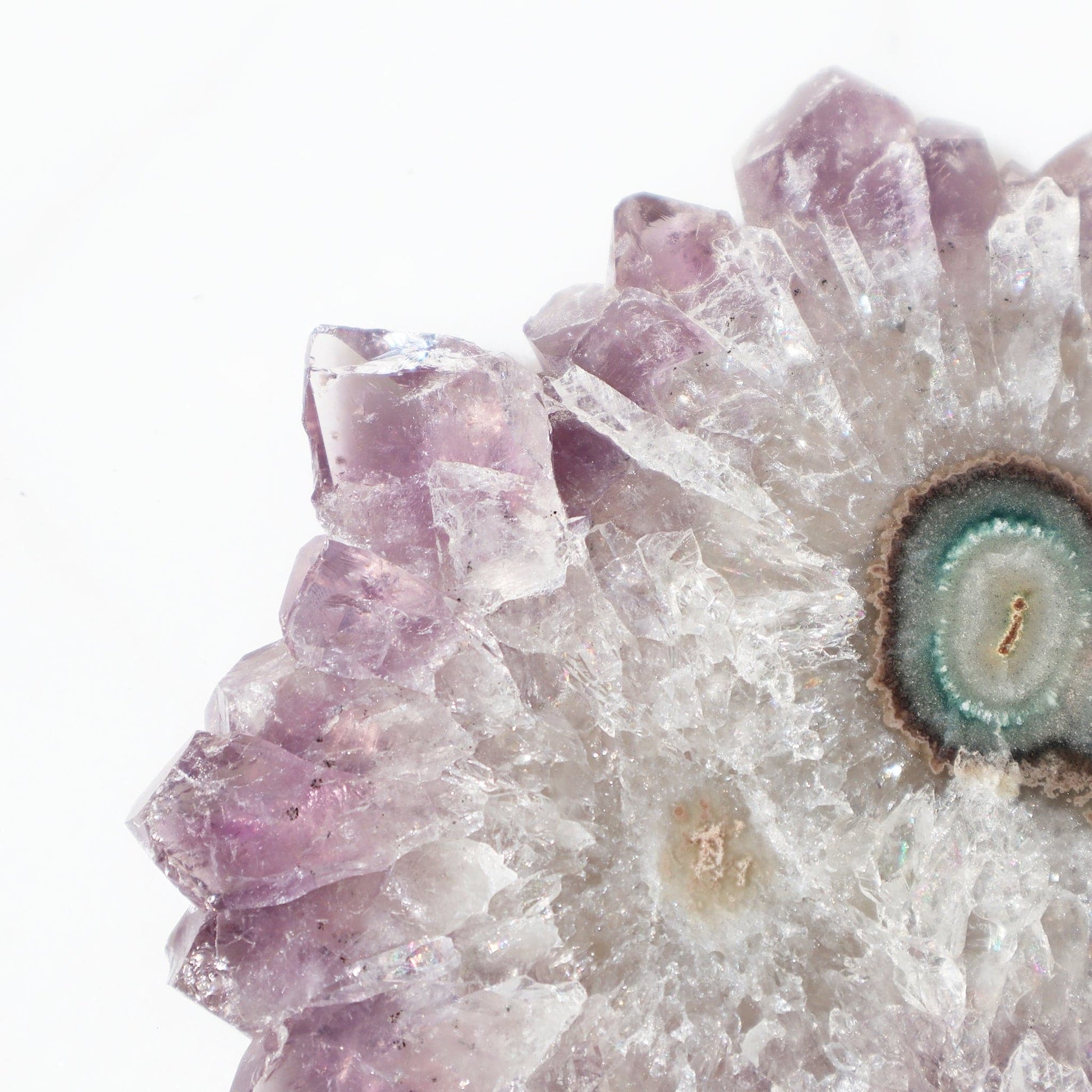 Amethyst Stalactite Slice Crystals Flower
