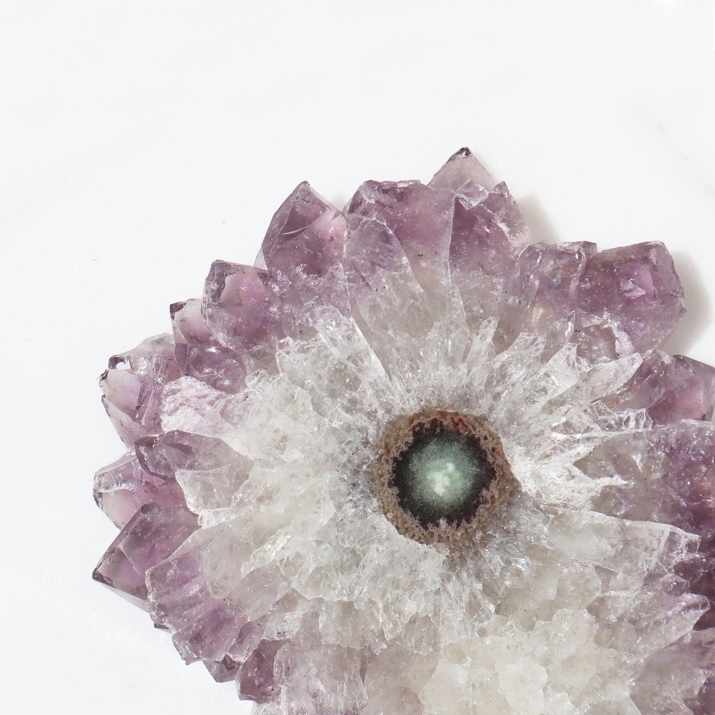 Amethyst Stalactite Slice Crystals Flower