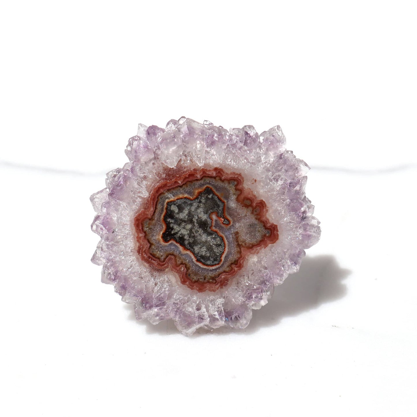 Delicate Crystal Flower Stalactite Slice