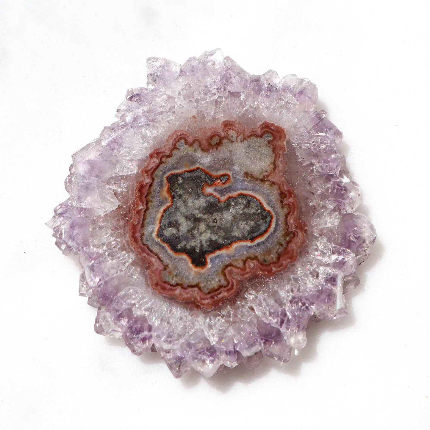 Delicate Crystal Flower Stalactite Slice