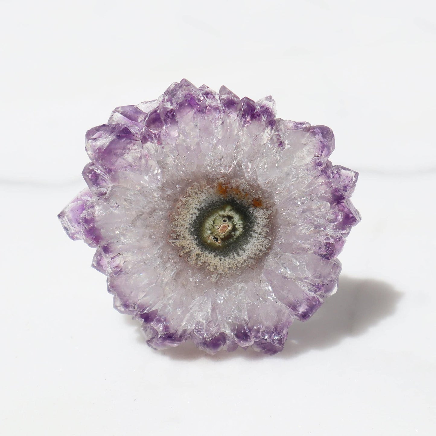 True Purple Star Amethyst Stalactite Slice Home Decor for Sale - Deepest Earth