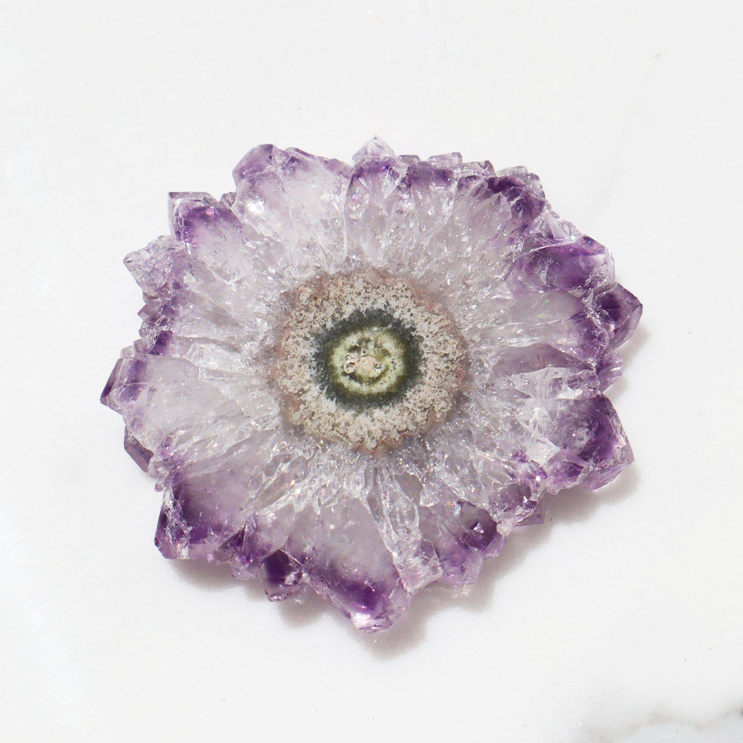 True Purple Star Amethyst Stalactite Slice Home Decor for Sale - Deepest Earth