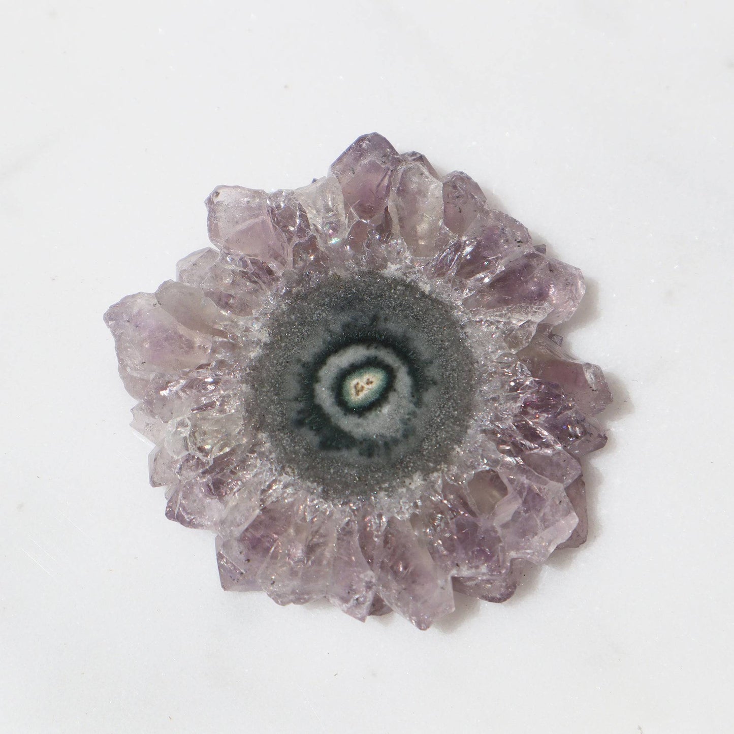 Classic Mineral Amethyst Stalactite Slice
