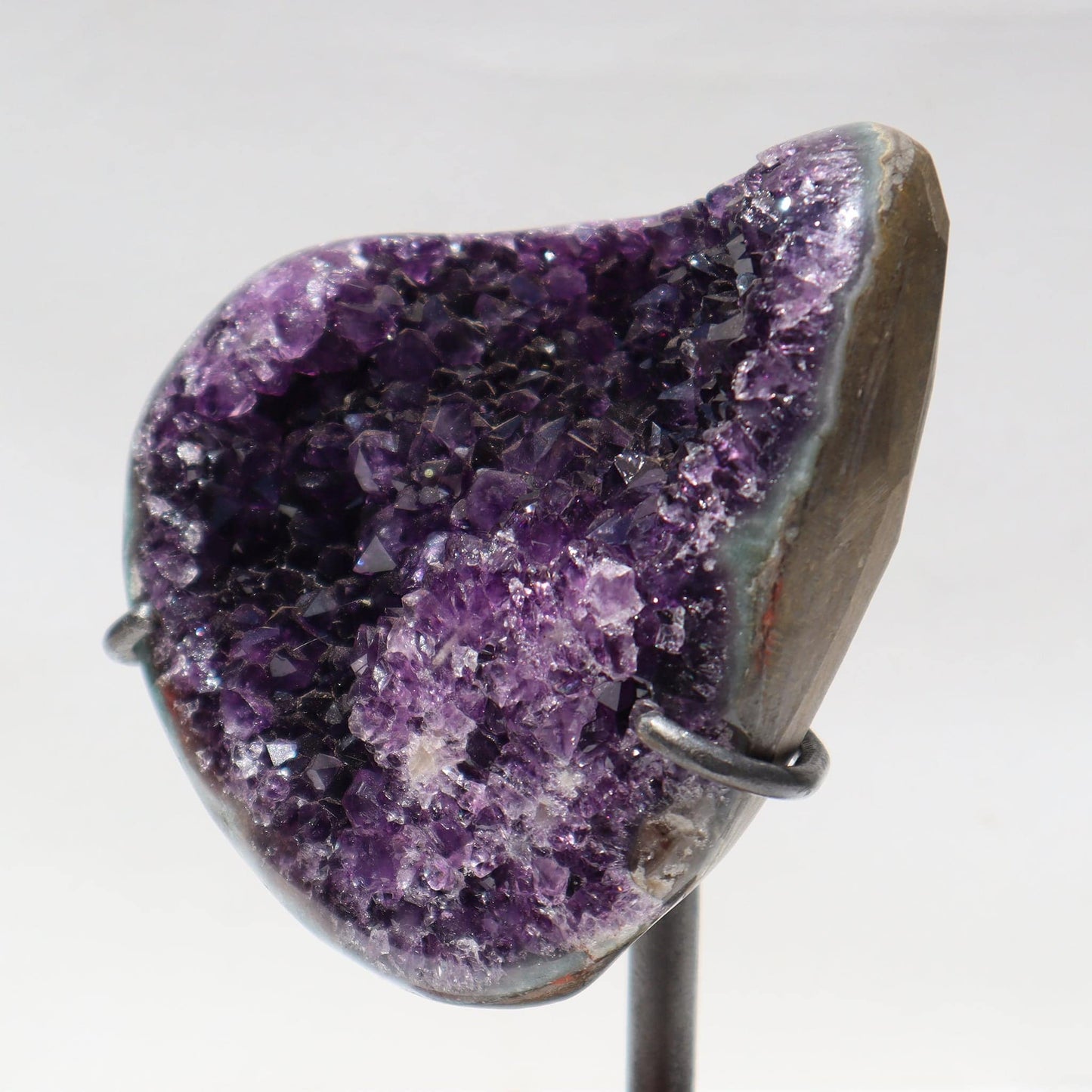 Rare Abstract Heart-Shaped Amethyst Fragment - Deepest Earth