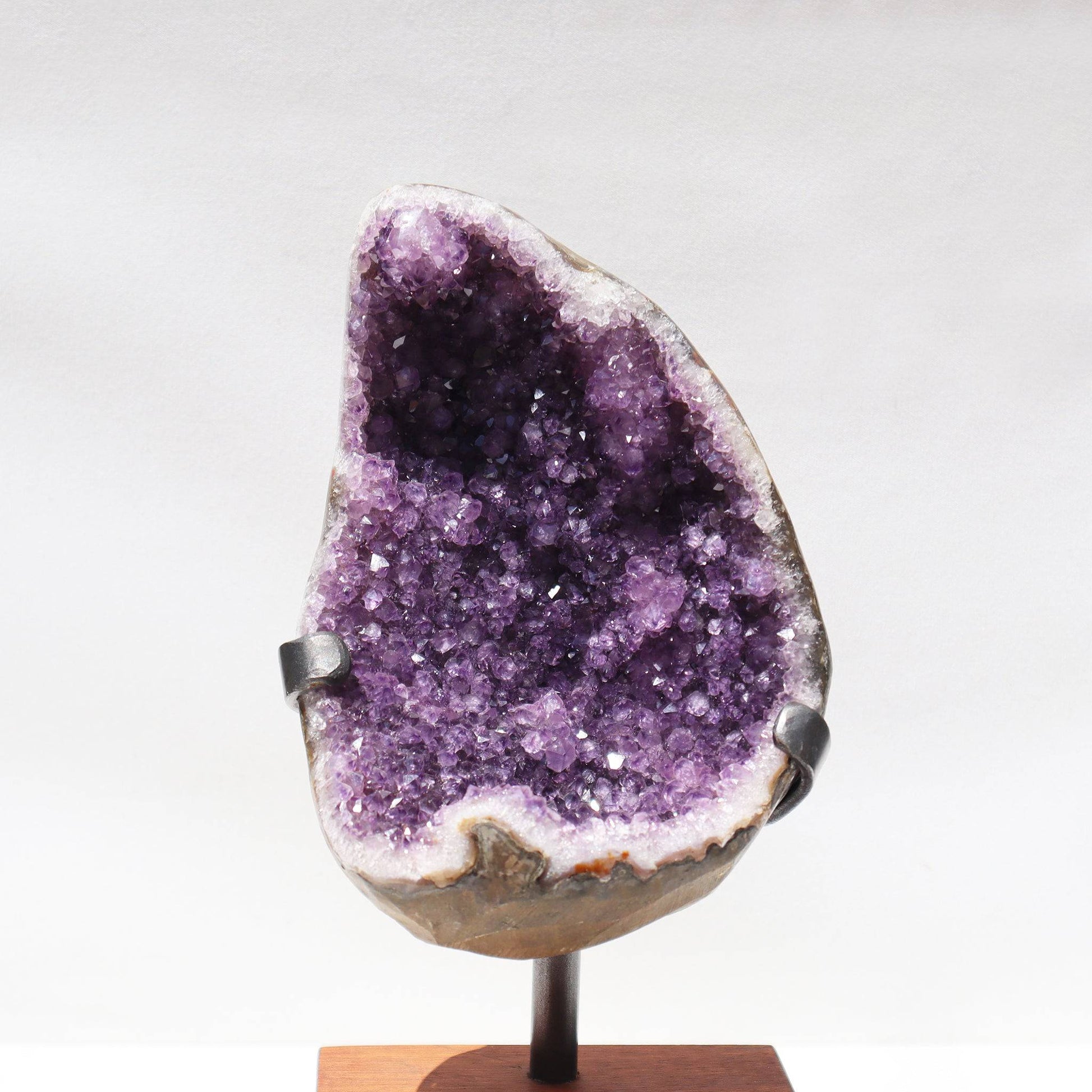 Amethyst Geode Fragment Orchid Purple Quartz on Stand - Deepest Earth