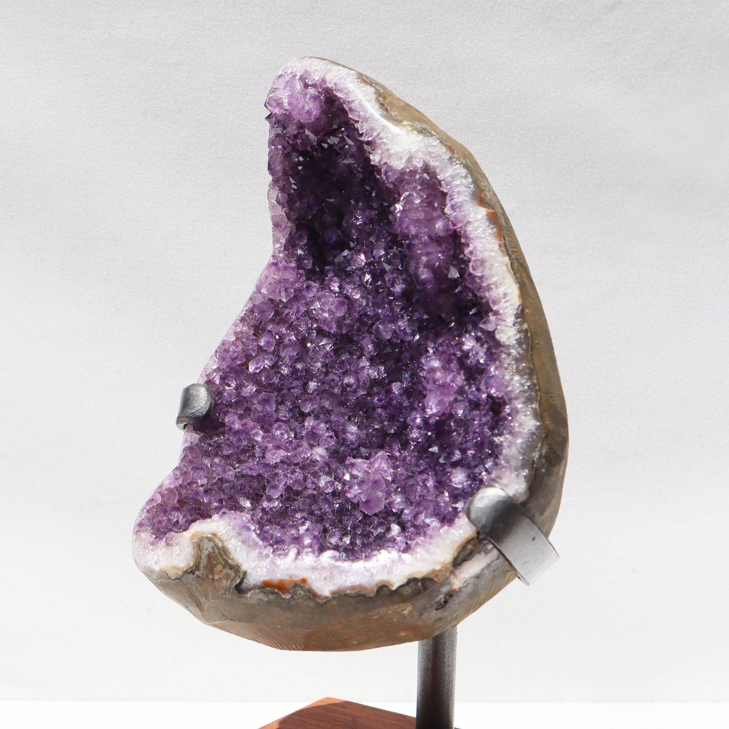 Amethyst Geode Fragment Orchid Purple Quartz on Stand - Deepest Earth