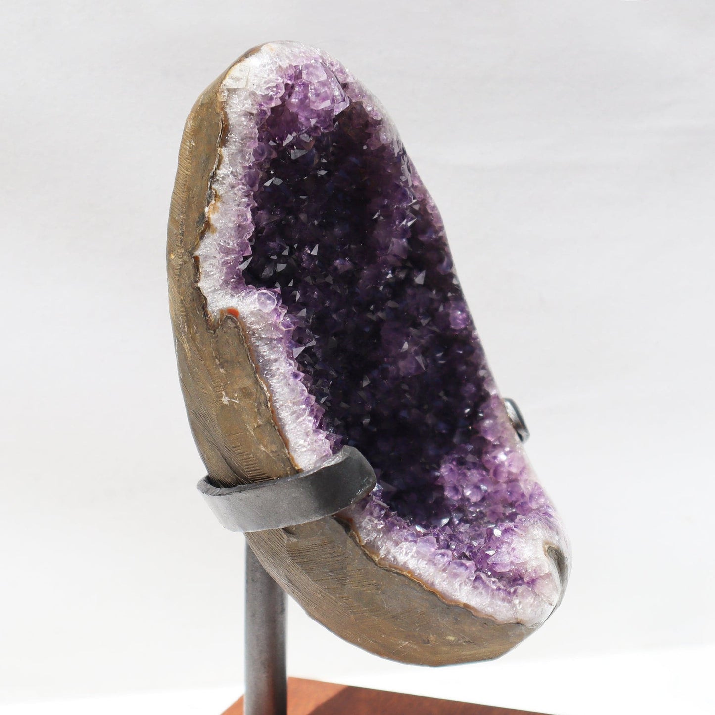 Amethyst Geode Fragment Orchid Purple Quartz on Stand - Deepest Earth