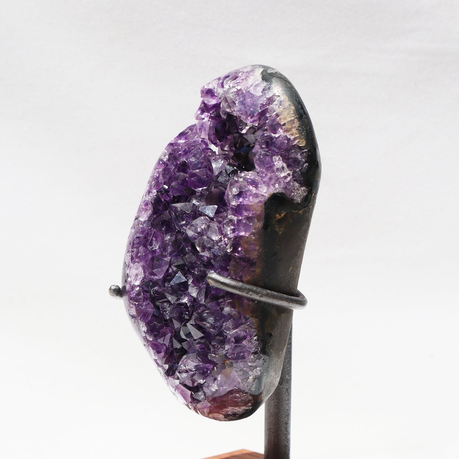 On Stand Rustic Geode, Mineral Home Decor  - Deepest Earth