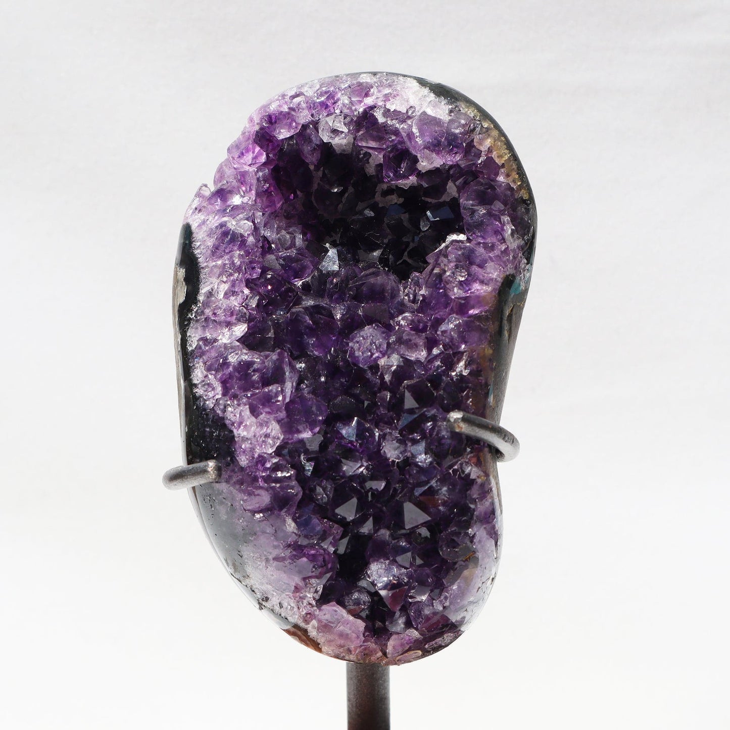 On Stand Rustic Geode, Mineral Home Decor  - Deepest Earth