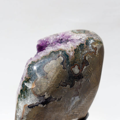Eye Stalactite and Agate Geode on Stand l Deepest Earth