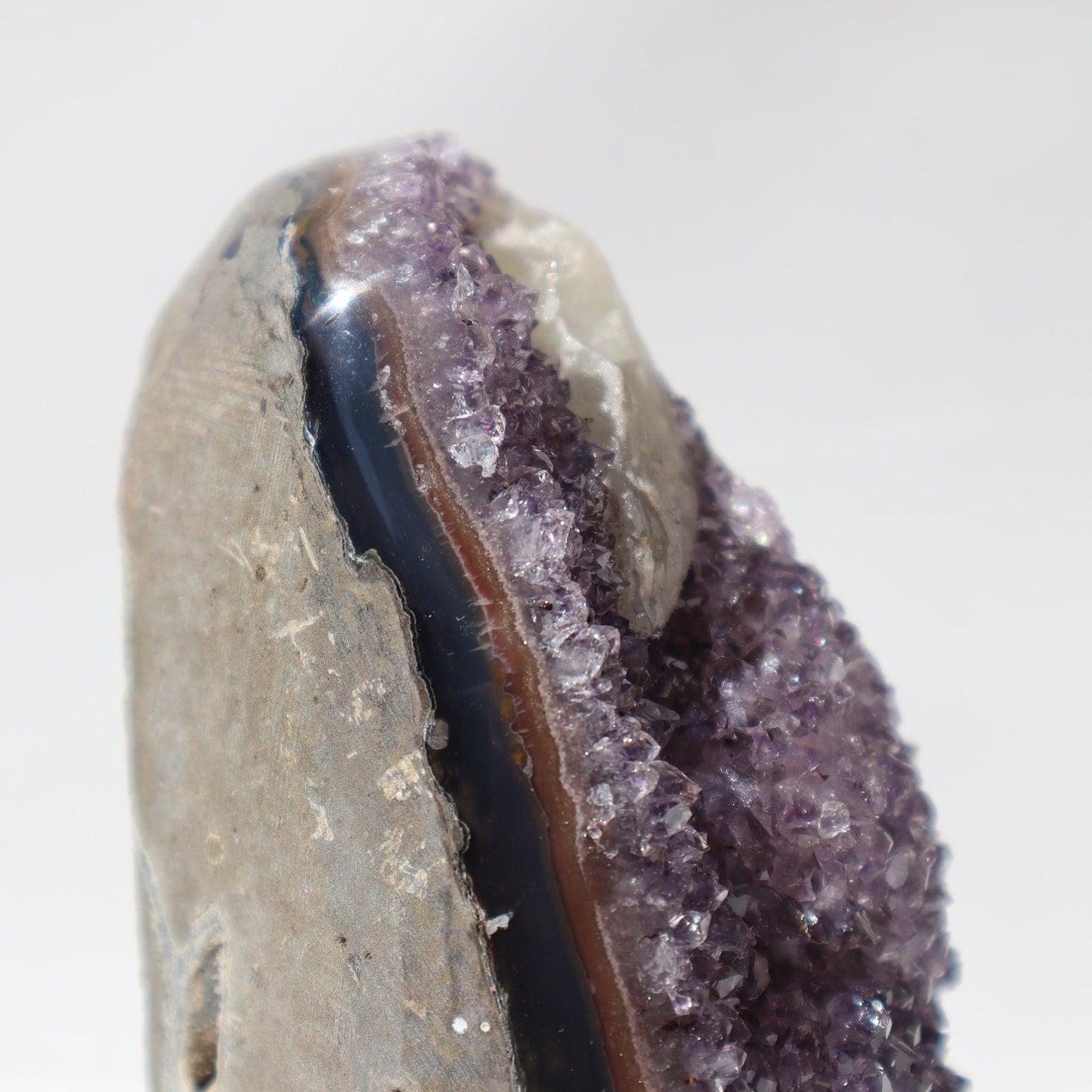 Geode - Jasper and Calcite, rare for sale - Deepest Earth