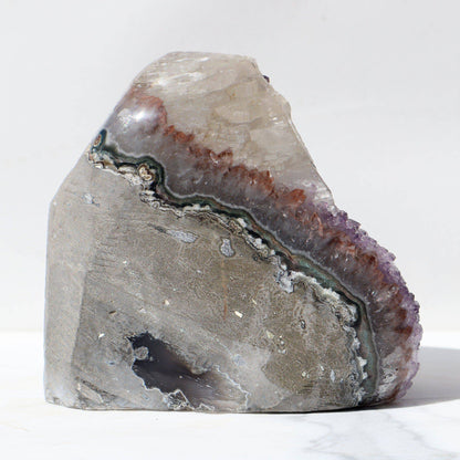 Green Jasper - Amethyst Geode