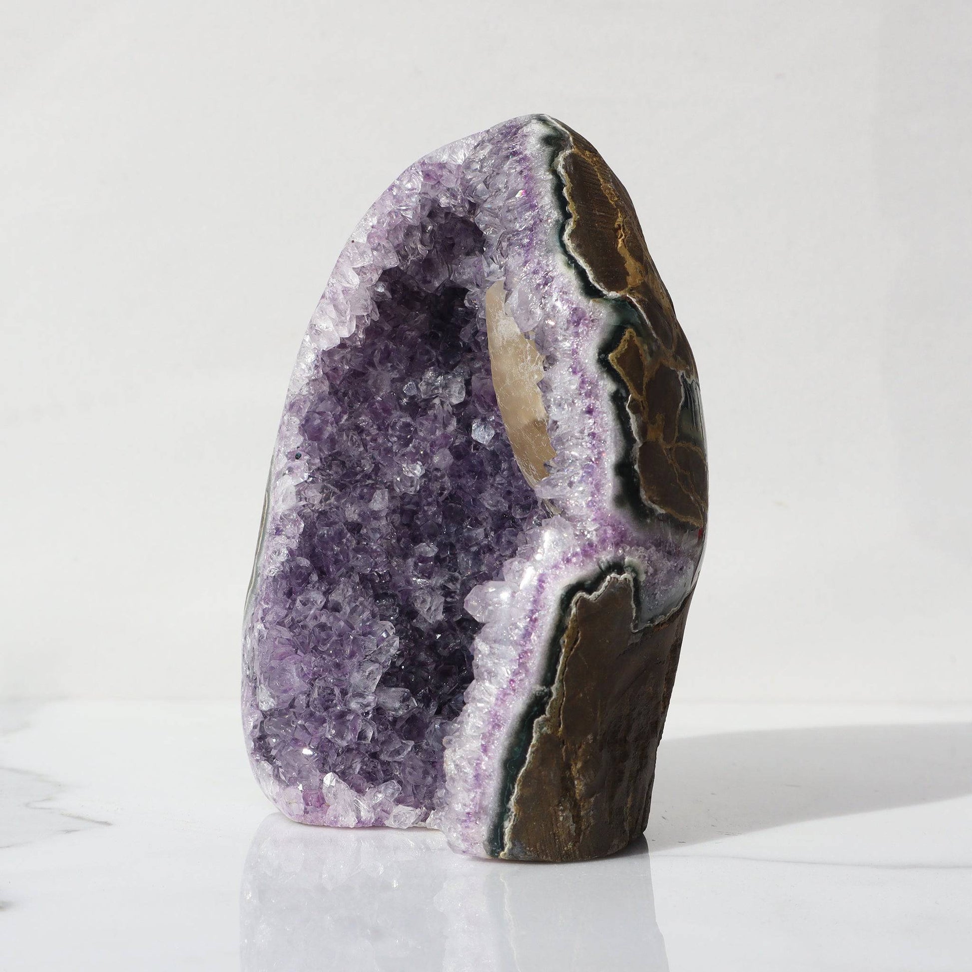 Lilac Cathedral Cut Amethyst Mineral - Deepest Eart