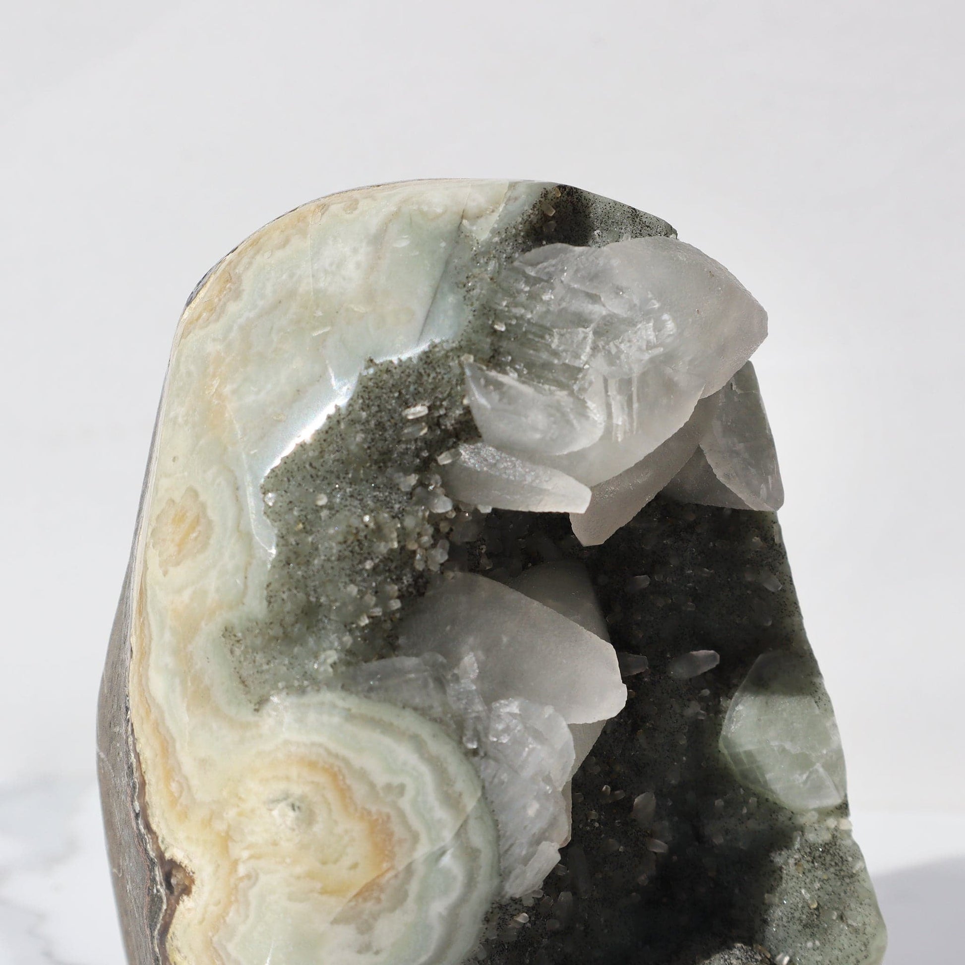 Rare Amethyst Green Druzy Crystals Quartz Custer 