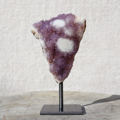 Amethyst purple pizza geode fragment mineral rare home decor - Deepest Earth