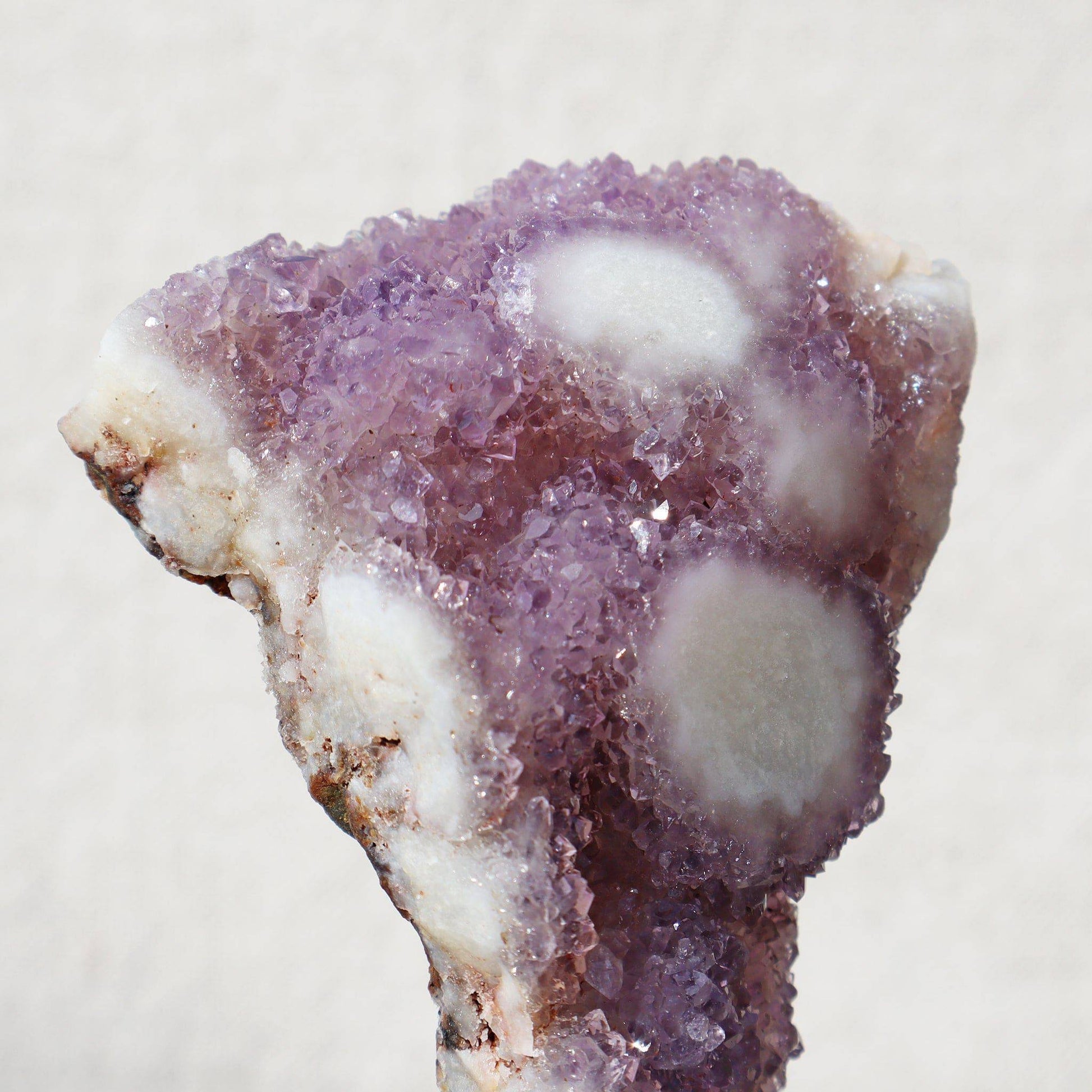 Amethyst purple pizza geode fragment mineral rare home decor - Deepest Eart