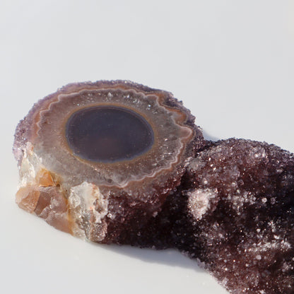 RARE SHAPED AMETHYST GEODE SLICE - Deepest Earth